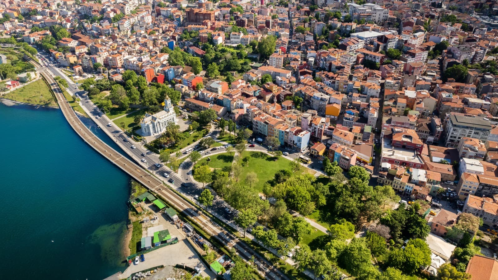 Şişli ve çevresinin kuşbakışı görünümü